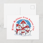 Prettige feestdagen Vanuit Kansas City Briefkaart (Voorkant / Achterkant)