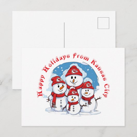 Prettige feestdagen Vanuit Kansas City Briefkaart (Voorkant / Achterkant)