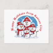 Prettige feestdagen Vanuit Kansas City Briefkaart (Voorkant)