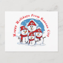 Prettige feestdagen Vanuit Kansas City Briefkaart