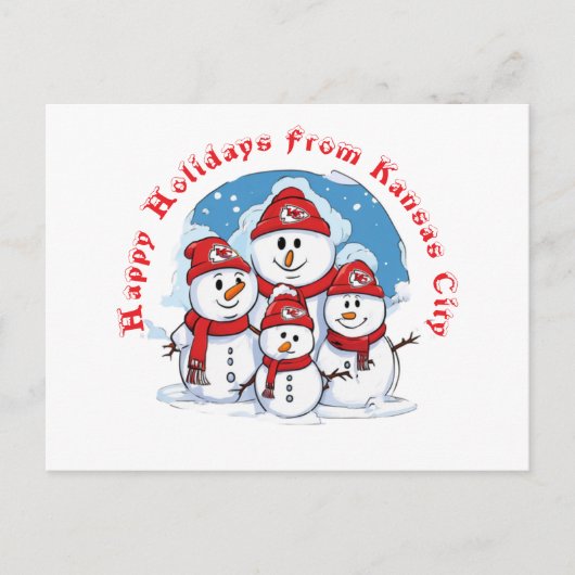 Prettige feestdagen Vanuit Kansas City Briefkaart (Voorkant)