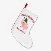 Prettige feestdagen! Varkensrek Kleine Kerstsok (Voorkant (Hangend))