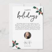 Prettige feestdagen Vastgoedmakelaar Realtor Chris Bedankkaart (Voorkant)