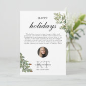 Prettige feestdagen Vastgoedmakelaar Realtor Chris Bedankkaart (Staand voorkant)