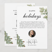 Prettige feestdagen Vastgoedmakelaar Realtor Chris Bedankkaart (Voorkant / Achterkant)