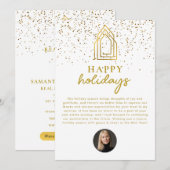 Prettige feestdagen Vastgoedmakelaar Realtor Chris Feestdagenkaart (Voorkant / Achterkant)