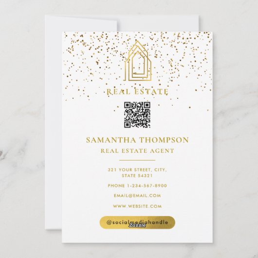 Prettige feestdagen Vastgoedmakelaar Realtor Chris Feestdagenkaart (Achterkant)