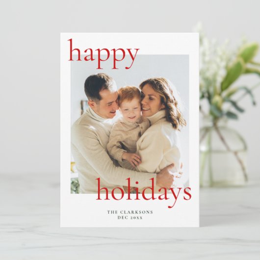 Prettige feestdagen Vet & Klassiek Feestdagenkaart (Staand voorkant)