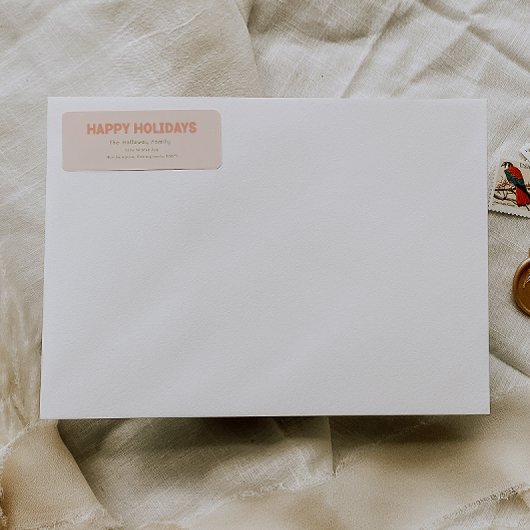 Prettige feestdagen Vet Modern Coral Etiket