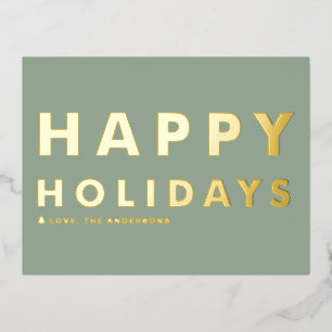 Prettige feestdagen Vet Moderne Typografie Sage Gr