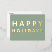 Prettige feestdagen Vet Moderne Typografie Sage Gr (Voorkant / Achterkant)