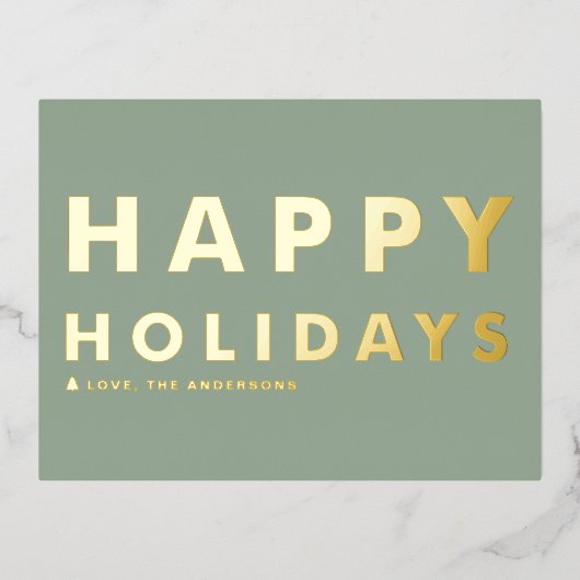 Prettige feestdagen Vet Moderne Typografie Sage Gr (Voorkant)