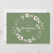 prettige feestdagen vette zwarte en witte doopvont feestdagenkaart (Achterkant)