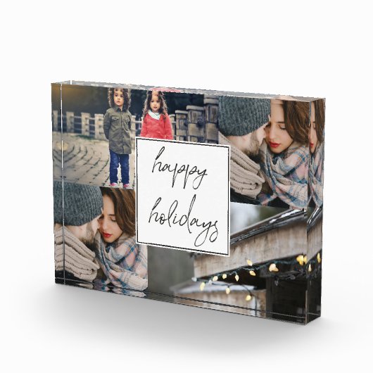 Prettige feestdagen Vier fotocollage Fotoblokken (Rechts)