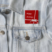 prettige feestdagen vierkante button 5,1 cm (In situ)