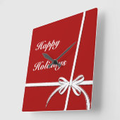 prettige feestdagen vierkante klok (Hoek)