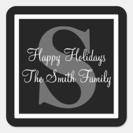 prettige feestdagen vierkante sticker