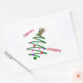 prettige feestdagen vierkante sticker (Envelop)