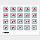 prettige feestdagen vierkante sticker (Vel)
