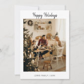 Prettige feestdagen Vijf foto's Kerstmis Feestdagenkaart (Voorkant)