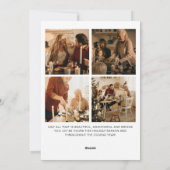 Prettige feestdagen Vijf foto's Kerstmis Feestdagenkaart (Achterkant)