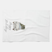 prettige feestdagen Vintage Car Theedoek (Horizontaal)