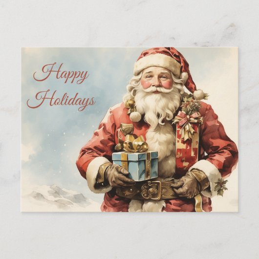 Prettige feestdagen Vintage Kerstmis Sinterklaas (Voorkant)