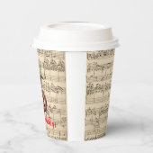 prettige feestdagen  Violin en vel Music Papieren Bekers (Links)