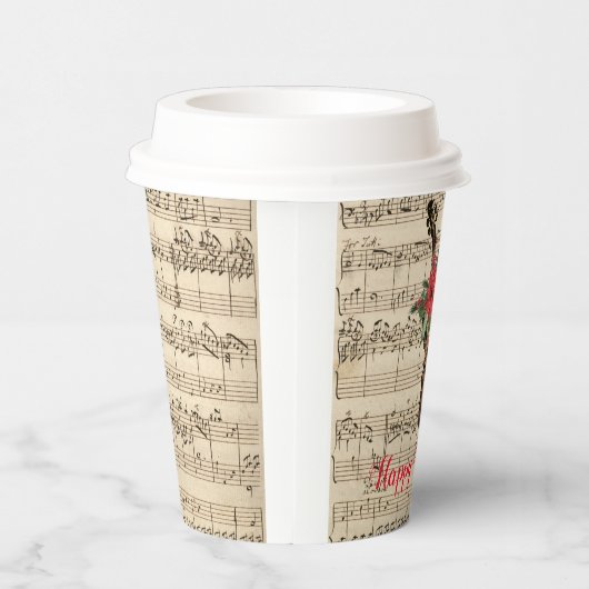 prettige feestdagen  Violin en vel Music Papieren Bekers (Rechts)