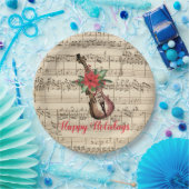 prettige feestdagen  Violin en vel Music Papieren Bordje (Feest)