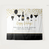 Prettige feestdagen Virtuele partij achternamen Wandkleed (Voorkant (horizontaal))