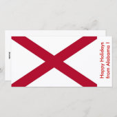 Prettige feestdagen Vlag van Alabama Feestdagenkaart (Voorkant / Achterkant)