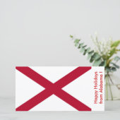 Prettige feestdagen Vlag van Alabama Feestdagenkaart (Staand voorkant)