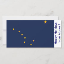 Prettige feestdagen Vlag van Alaska,