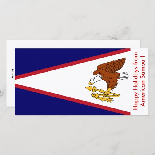 Prettige feestdagen Vlag van Amerikaans-Samoa, Feestdagenkaart (Voorkant / Achterkant)