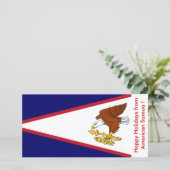 Prettige feestdagen Vlag van Amerikaans-Samoa, Feestdagenkaart (Staand voorkant)