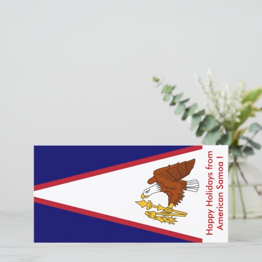 Prettige feestdagen Vlag van Amerikaans-Samoa, Feestdagenkaart (Staand voorkant)