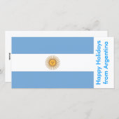 Prettige feestdagen Vlag van Argentinië, Feestdagenkaart (Voorkant / Achterkant)