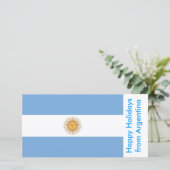 Prettige feestdagen Vlag van Argentinië, Feestdagenkaart (Staand voorkant)