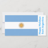 Prettige feestdagen Vlag van Argentinië, Feestdagenkaart (Voorkant)
