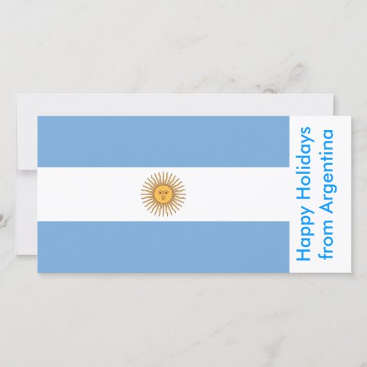 Prettige feestdagen Vlag van Argentinië, Feestdagenkaart (Voorkant)