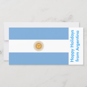 Prettige feestdagen Vlag van Argentinië, Feestdagenkaart