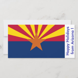 Prettige feestdagen Vlag van Arizona Feestdagenkaart