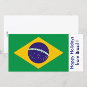 Prettige feestdagen Vlag van Brazilië, Feestdagenkaart (Voorkant / Achterkant)