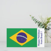 Prettige feestdagen Vlag van Brazilië, Feestdagenkaart (Staand voorkant)