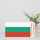 Prettige feestdagen Vlag van Bulgarije Feestdagenkaart (Staand voorkant)