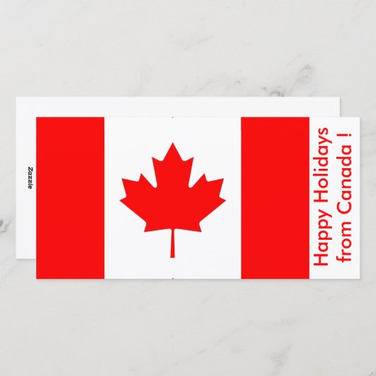 Prettige feestdagen Vlag van Canada, Feestdagenkaart (Voorkant / Achterkant)