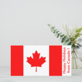 Prettige feestdagen Vlag van Canada, Feestdagenkaart (Staand voorkant)