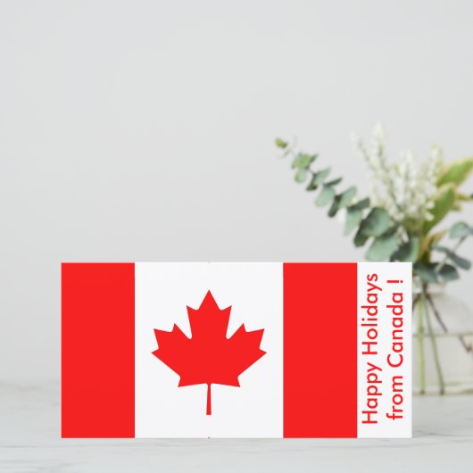 Prettige feestdagen Vlag van Canada, Feestdagenkaart (Staand voorkant)