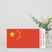 Prettige feestdagen Vlag van China Feestdagenkaart (Staand voorkant)